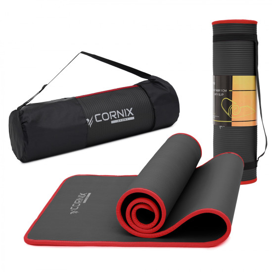 Купить Коврик для фитнеса  Cornix XR-0094 NBR Black/Red в Киеве - фото №1